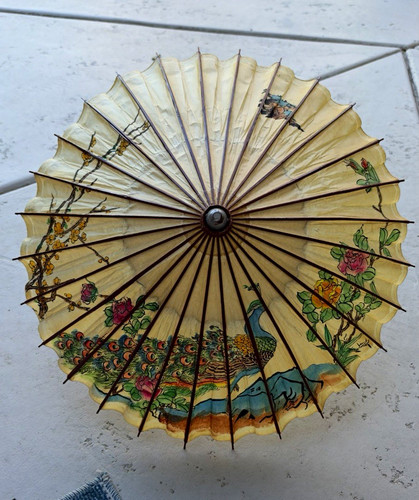 Vintage asian paper parasol - vintage,